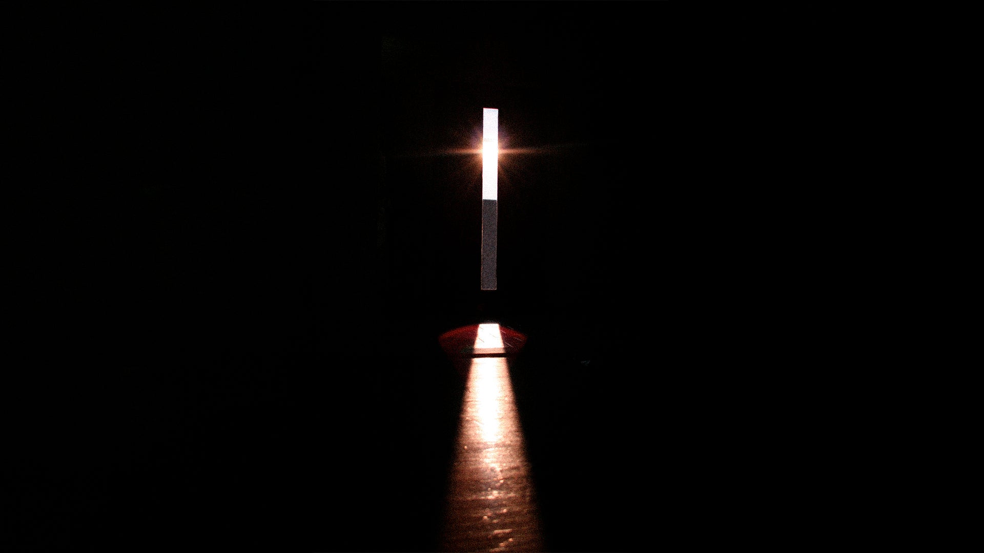 Lumière entrante dans une pièce sombre